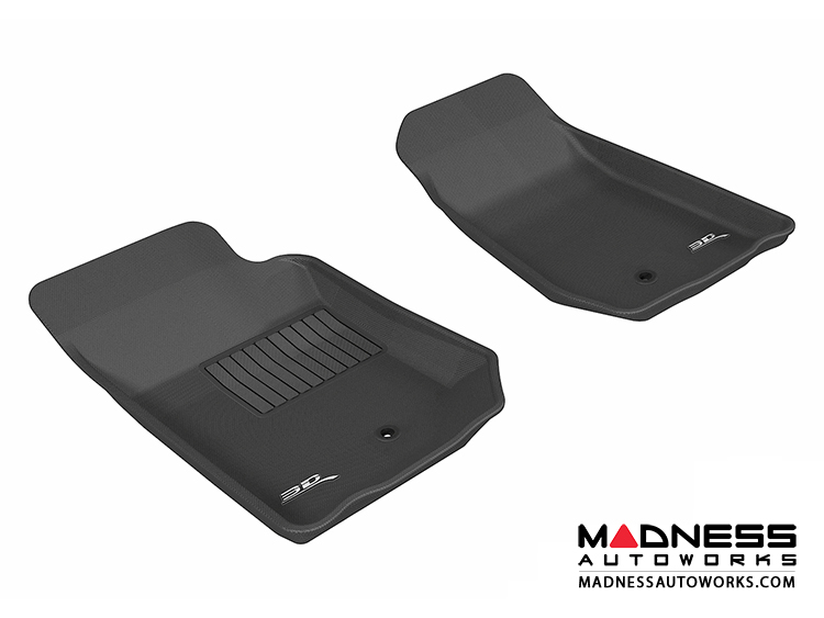 Jeep Wrangler/ Wrangler Unlimited Floor Mats (Set of 2) - Front - Black by 3D MAXpider
